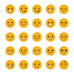 顔　丸　アイコン　黄色　01