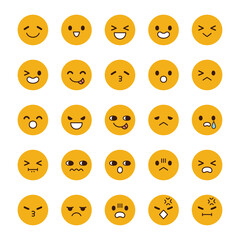 顔　丸　アイコン　黄色　02