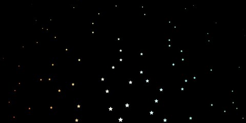 Dark Green, Yellow vector layout with bright stars.