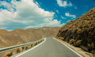 Countryside road in mountains of Heraklion