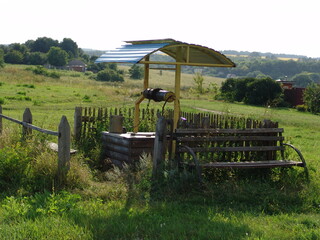landscape with a farm
