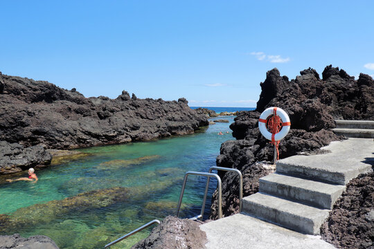 Lava Rock Pools in Praia dos Biscoitos, Terceira
