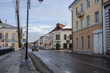 Obraz premium old Russian street. the city of Kolomna. street in the old town.