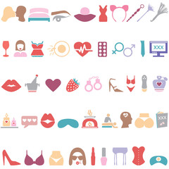 Sexy icons set on a white background