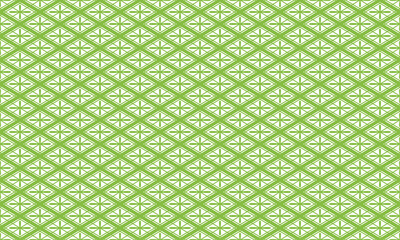 和柄　業平菱文様　シームレスパターン　背景素材　緑