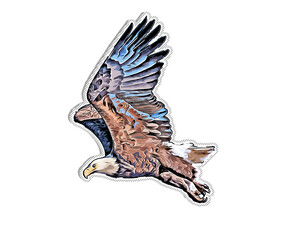 digital illustration of an eagle that can be used as a sticker or decal