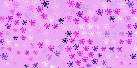 Light Purple, Pink vector texture with disease symbols.