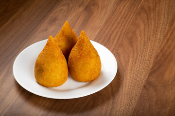 Coxinha of chicken, Traditional brazilian snack.