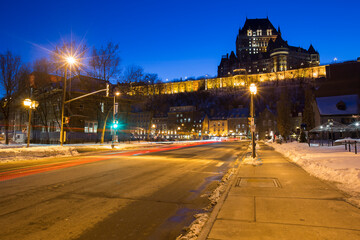 Fototapeta na wymiar Old Quebec City downtown in winter