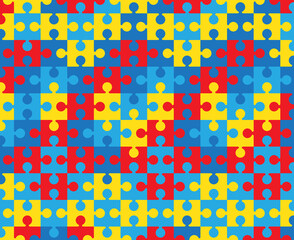  Puzzle Pieces Background. Colored bright background