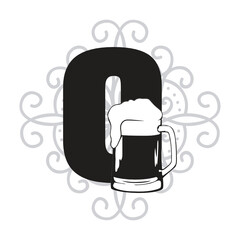 LETTER O AND BEER