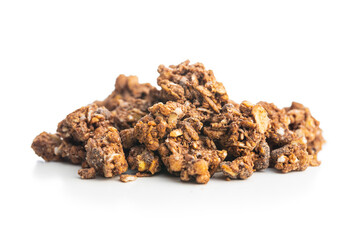 Breakfast cereal. Morning chocolate granola.