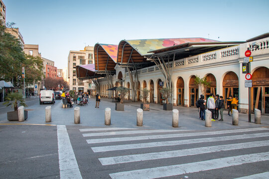 Picture of a famous market in Barcelona "Mercat de Santa Caterina"