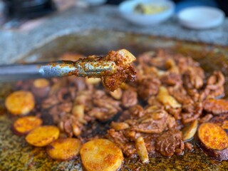 Korean Food ori jumulruk Marinated Grilled Duck