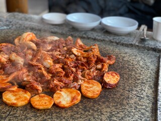 Korean Food ori jumulruk Marinated Grilled Duck