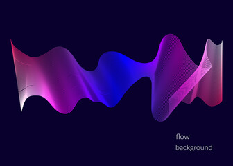 Abstract colorful lines on dark background