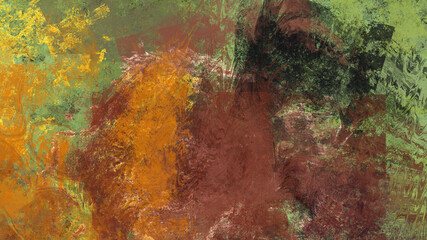 Abstract art work with colorful splashes