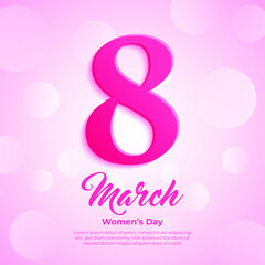 Fototapeta na wymiar 8th march background for women's day celebration