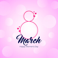 8th march background for women's day celebration