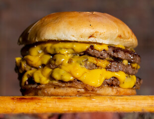 Triple cheese burger