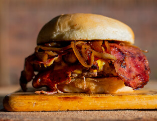Cheese bacon burger