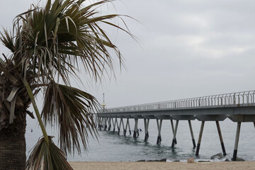 The bridge over the beach