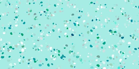 Light green vector texture with memphis shapes.