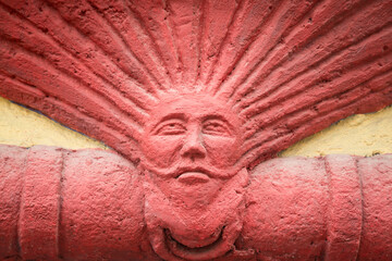 Obraz premium Mexico, San Miguel de Allende. Detail of wall decoration.