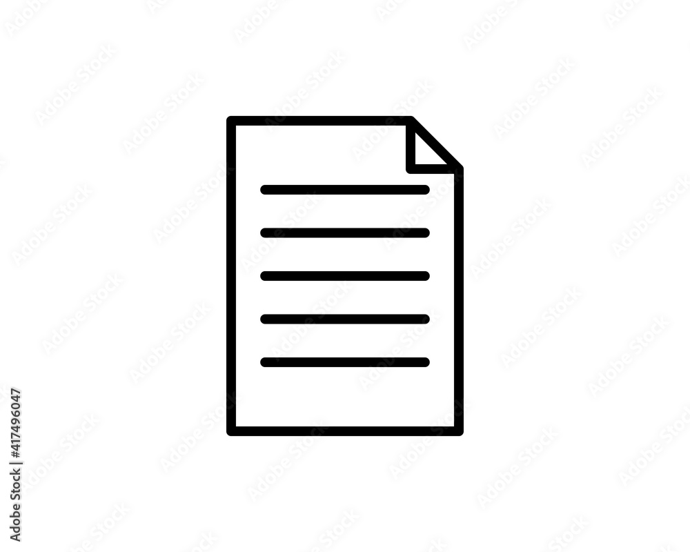 Poster document icon. file, text document, a sheet of paper document. symbol for modern websites and mobile