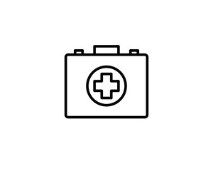 Medical bag Icon Vector Illustration on the white background.