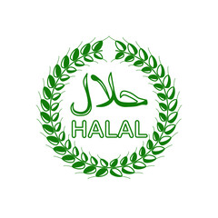 halal logo, icon, tag