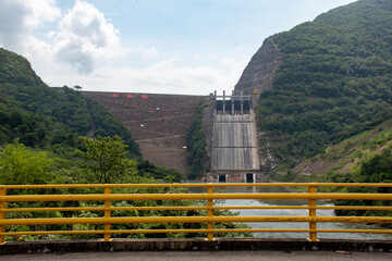 View of the Hidrosogamoso dam in Colombia on February 19, 2021