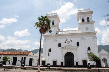 Main Church of Giron Santander in Colombia on February 19, 2021