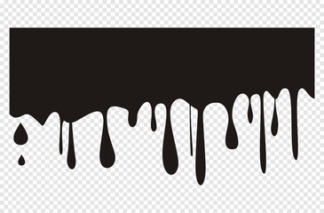 Dripping blood isolated on transparent background. paint or blood drips