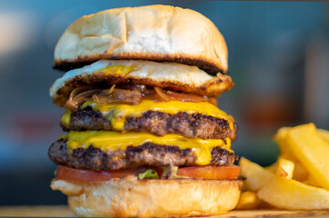 Triple cheese burger