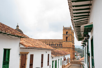 Streets of the municipality of Barichara in Santander Colombia on February 20, 2021