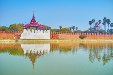 The bastion with watching tower, Mandalay, Myanmar