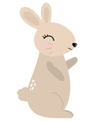 Cute bunny vector illustration, Happy easter bunny, rabbit illustration