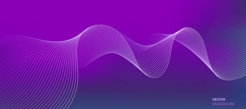 Business background lines wave abstract stripe design. Gradient background, purple mesh abstract, vector blurred soft blend color gradation. 