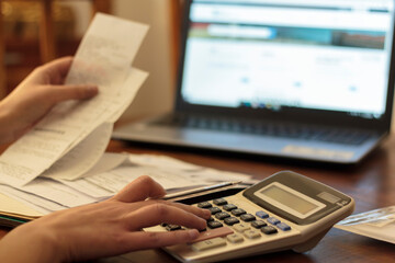 Woman doing financial accounting