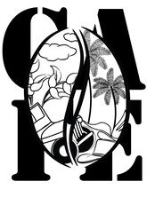 colombian coffee bean with the word coffee in spanish. inside a jeep willys, palma de cera, national tree of colombia, eliconia flowers, hummingbird, sombrero vueltiao. typical of colombia. quindio.