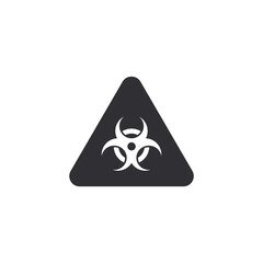 Biohazard symbol. Danger warning icon. Danger warning. Vector icon. Risk sign. Biological weapons. Danger of infection. Viral danger. Increased toxicity. Toxic waste. Alert sign. Biological weapons. 