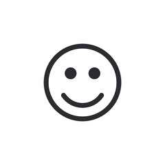 Smile icon. Profile icon. Happy smile. Emoticon face. Happy symbol. Face pictogram. Vector emoji. Good mood. Positive emoji. Ui elements. Yellow smile. Emoji sign. Smile sign. Positive emotions.
