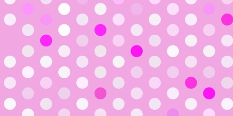 Light pink, yellow vector texture with disks.