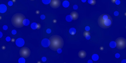 Light BLUE vector pattern with circles, stars.