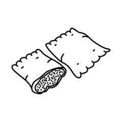 Schwabische Maultaschen Icon. Doodle Hand Drawn or Outline Icon Style