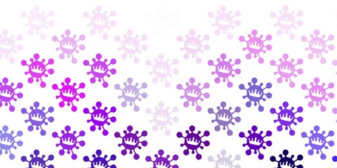 Light purple vector template with flu signs.
