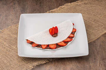 Tapioca de Morango com Nutella