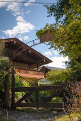 Entrada de chalé con tranquera en La Cumbrecita