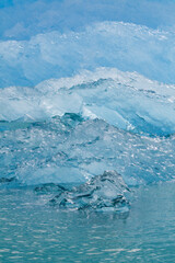 USA, Alaska, Endicott Arm. Blue ice and icebergs.
